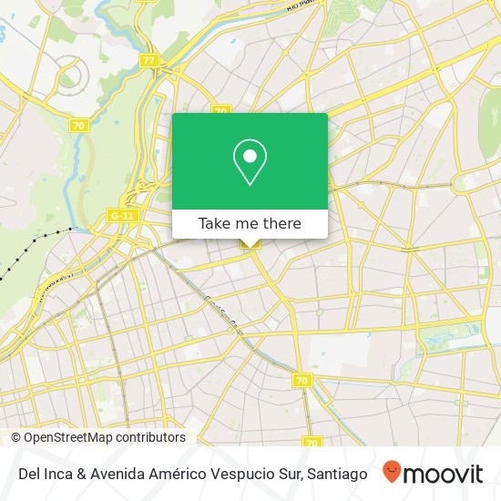 Del Inca & Avenida Américo Vespucio Sur map