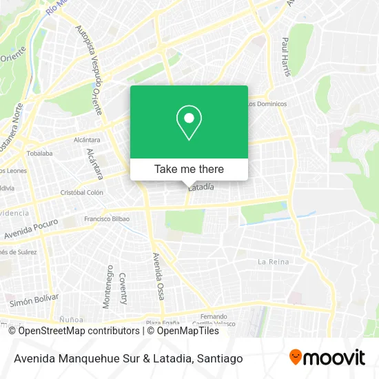 Avenida Manquehue Sur & Latadia map