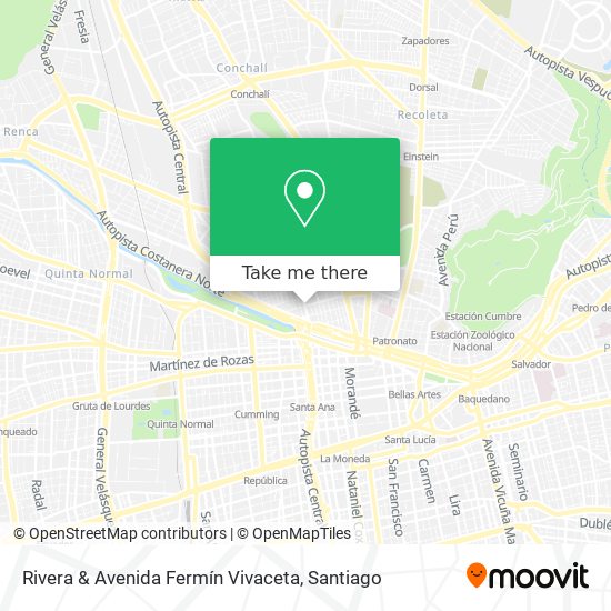 Rivera & Avenida Fermín Vivaceta map