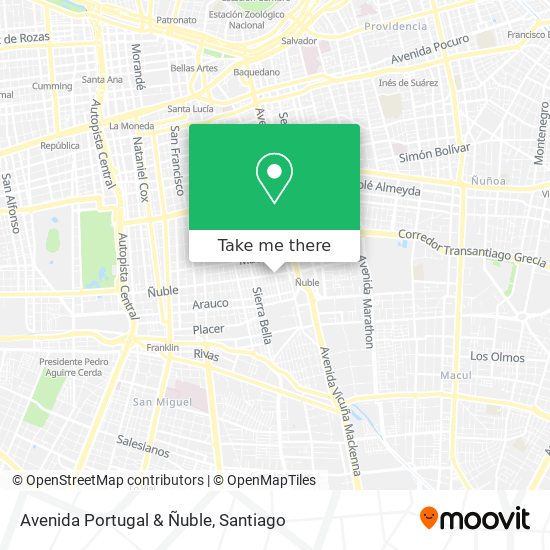 Avenida Portugal & Ñuble map