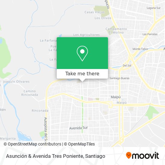 Asunción & Avenida Tres Poniente map