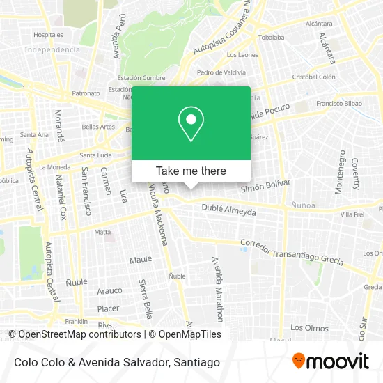Colo Colo & Avenida Salvador map