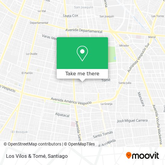 Los Vilos & Tomé map