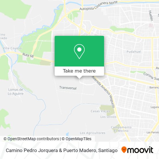 Camino Pedro Jorquera & Puerto Madero map