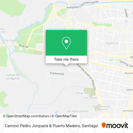 Camino Pedro Jorquera & Puerto Madero map