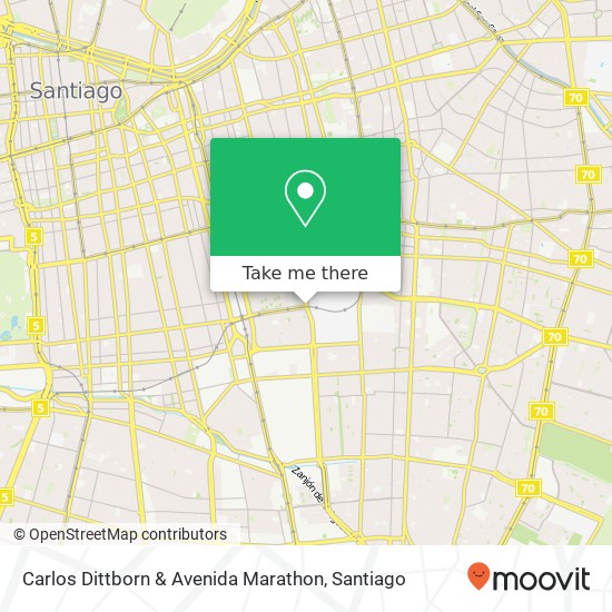 Mapa de Carlos Dittborn & Avenida Marathon