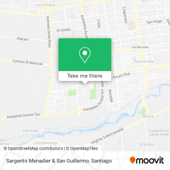 Sargento Menadier & San Guillermo map