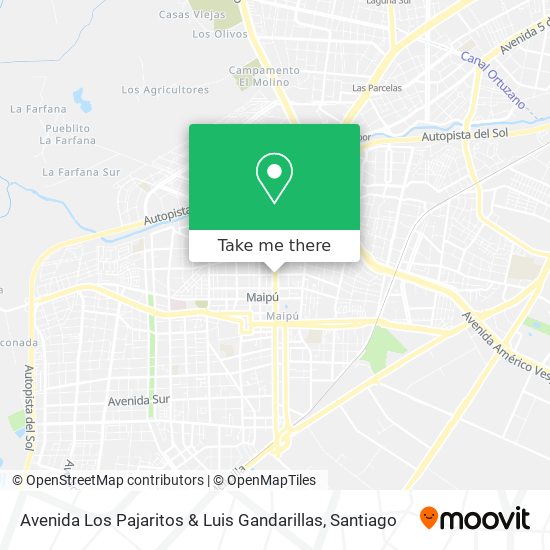 Avenida Los Pajaritos & Luis Gandarillas map