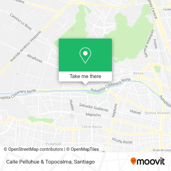 Calle Pelluhue & Topocalma map