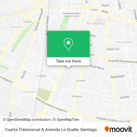 Cuarta Transversal & Avenida Lo Ovalle map