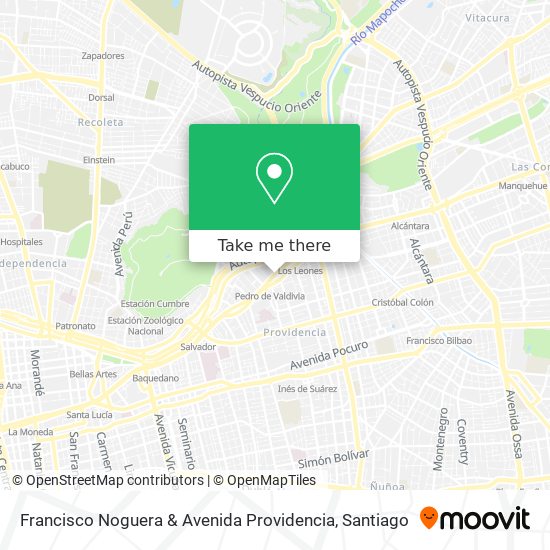 Francisco Noguera & Avenida Providencia map