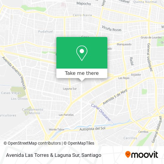 Avenida Las Torres & Laguna Sur map