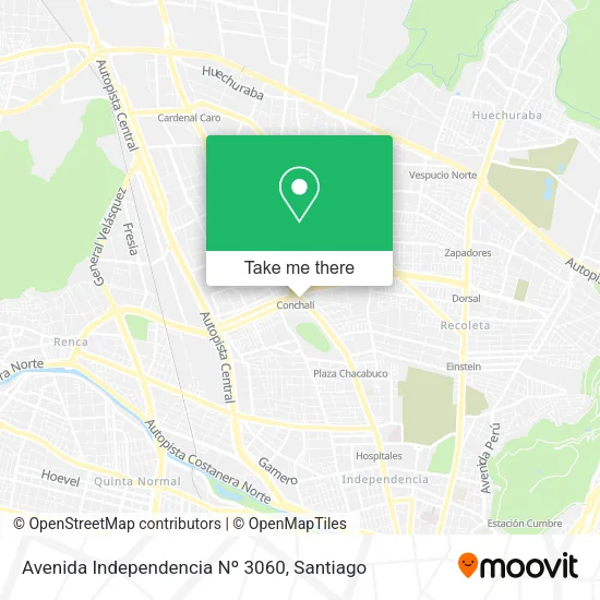Avenida Independencia Nº 3060 map