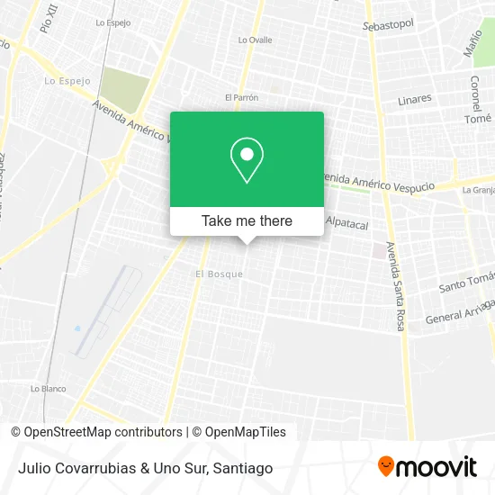 Julio Covarrubias & Uno Sur map