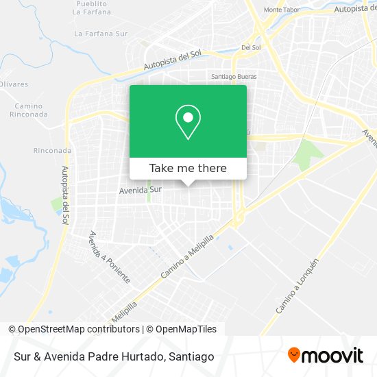 Sur & Avenida Padre Hurtado map