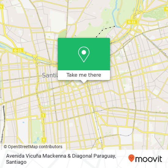 Avenida Vicuña Mackenna & Diagonal Paraguay map