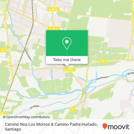 Camino Nos Los Morros & Camino Padre Hurtado map