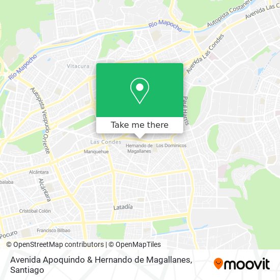 Avenida Apoquindo & Hernando de Magallanes map
