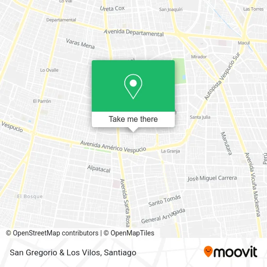 San Gregorio & Los Vilos map