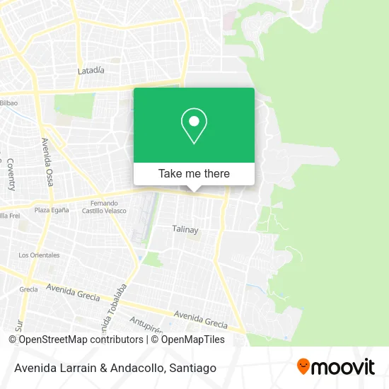 Avenida Larrain & Andacollo map