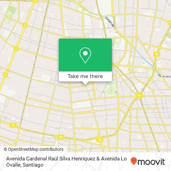 Avenida Cardenal Raúl Silva Henríquez & Avenida Lo Ovalle map