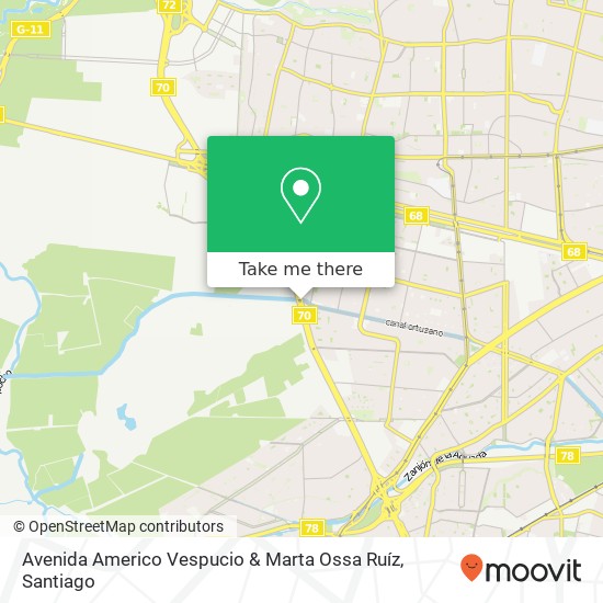 Avenida Americo Vespucio & Marta Ossa Ruíz map