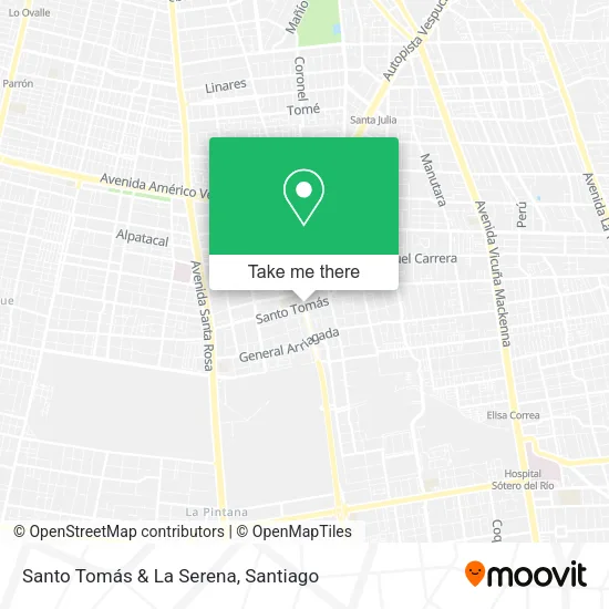 Santo Tomás & La Serena map