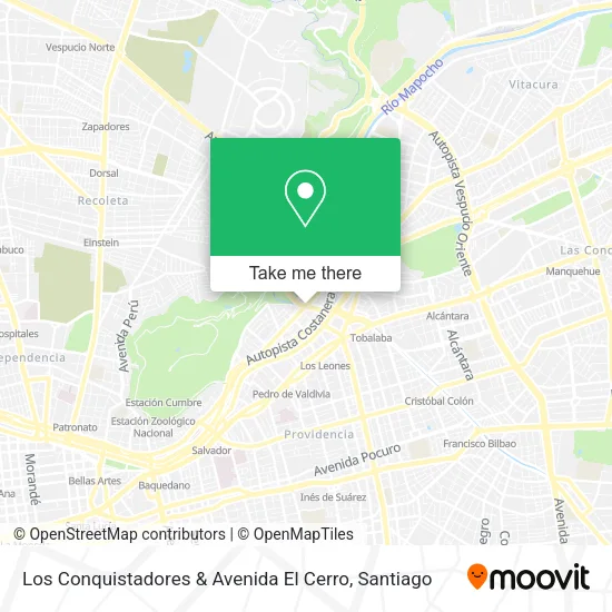 Los Conquistadores & Avenida El Cerro map