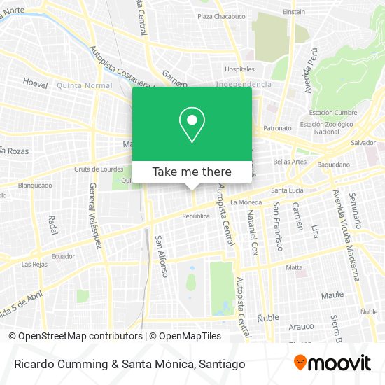 Mapa de Ricardo Cumming & Santa Mónica