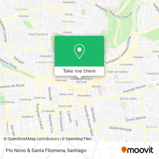 Pío Nono & Santa Filomena map
