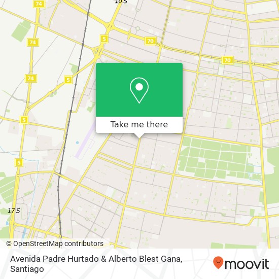Mapa de Avenida Padre Hurtado & Alberto Blest Gana
