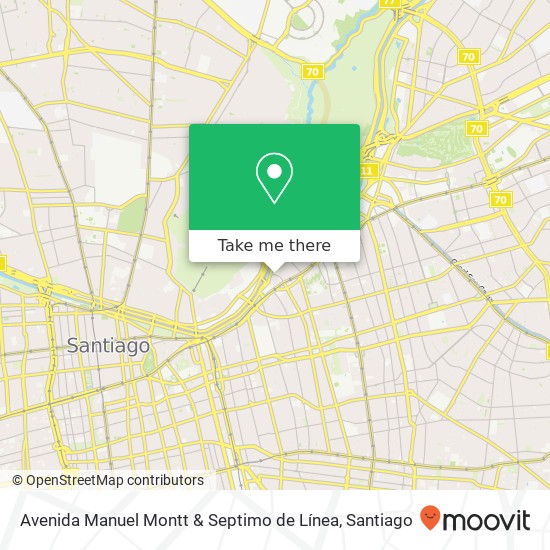 Avenida Manuel Montt & Septimo de Línea map