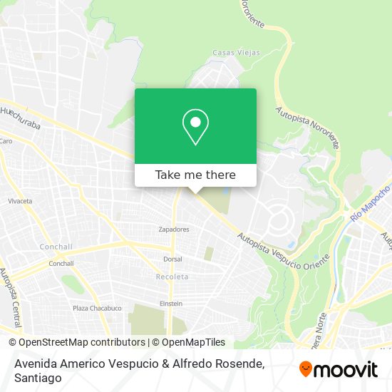 Avenida Americo Vespucio & Alfredo Rosende map