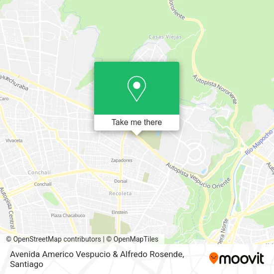 Mapa de Avenida Americo Vespucio & Alfredo Rosende