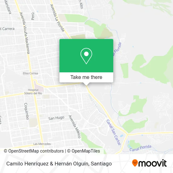 Camilo Henríquez & Hernán Olguín map