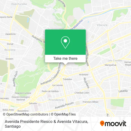Avenida Presidente Riesco & Avenida Vitacura map