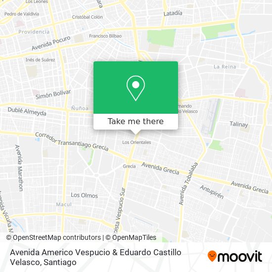 Avenida Americo Vespucio & Eduardo Castillo Velasco map