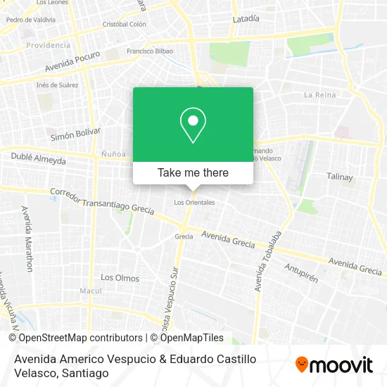 Avenida Americo Vespucio & Eduardo Castillo Velasco map