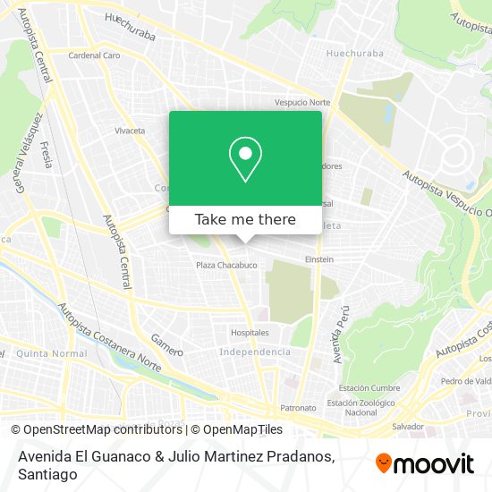 Avenida El Guanaco & Julio Martinez Pradanos map