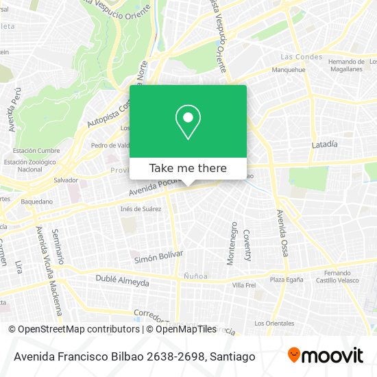 Avenida Francisco Bilbao 2638-2698 map