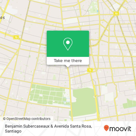 Mapa de Benjamin Subercaseaux & Avenida Santa Rosa