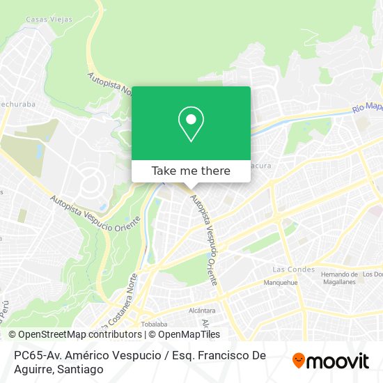 Mapa de PC65-Av. Américo Vespucio / Esq. Francisco De Aguirre
