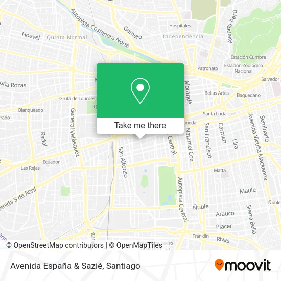 Avenida España & Sazié map