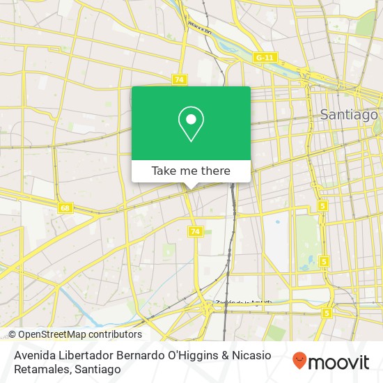 Avenida Libertador Bernardo O'Higgins & Nicasio Retamales map
