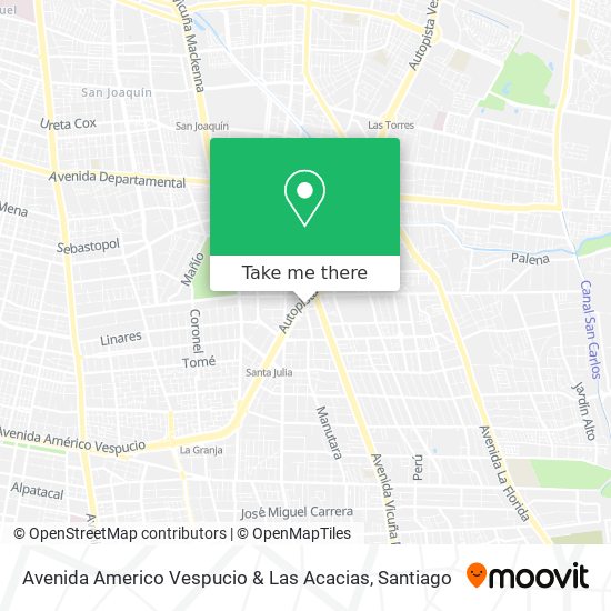 Mapa de Avenida Americo Vespucio & Las Acacias