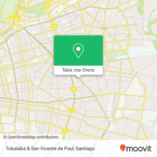 Tobalaba & San Vicente de Paul map