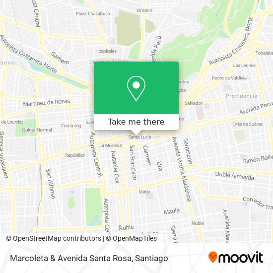 Marcoleta & Avenida Santa Rosa map