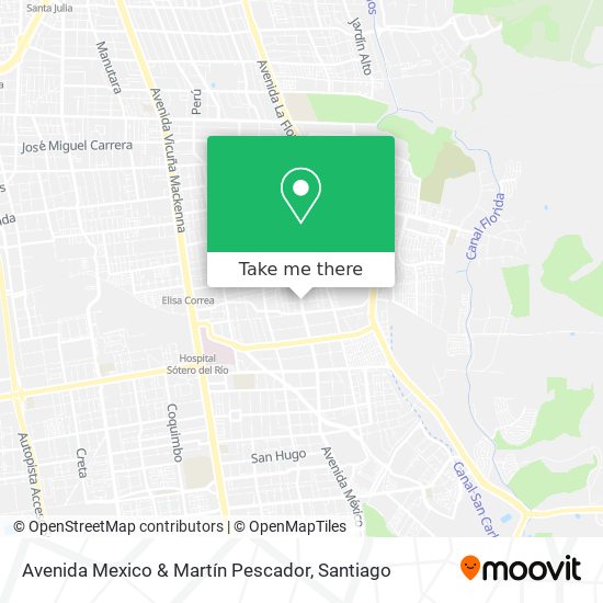 Avenida Mexico & Martín Pescador map