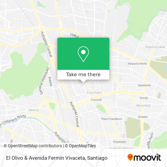 El Olivo & Avenida Fermín Vivaceta map