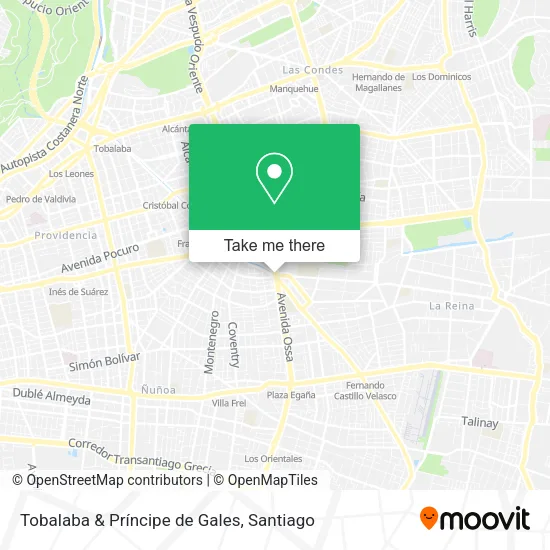 Tobalaba & Príncipe de Gales map